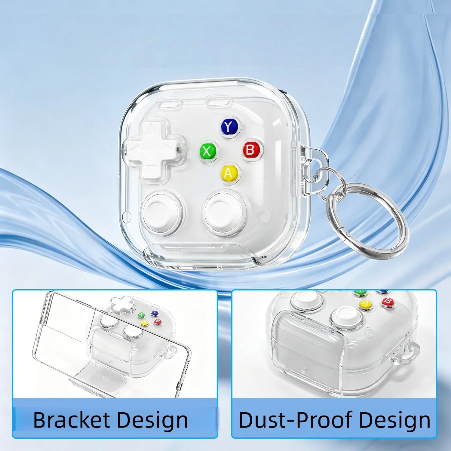 TPU Transparent Protective Case For Galaxy Buds4/4Pro Headphones 3D Pressure-Relief Buttons For Enhanced Playability Peaceful Pleasures Health and Wellness