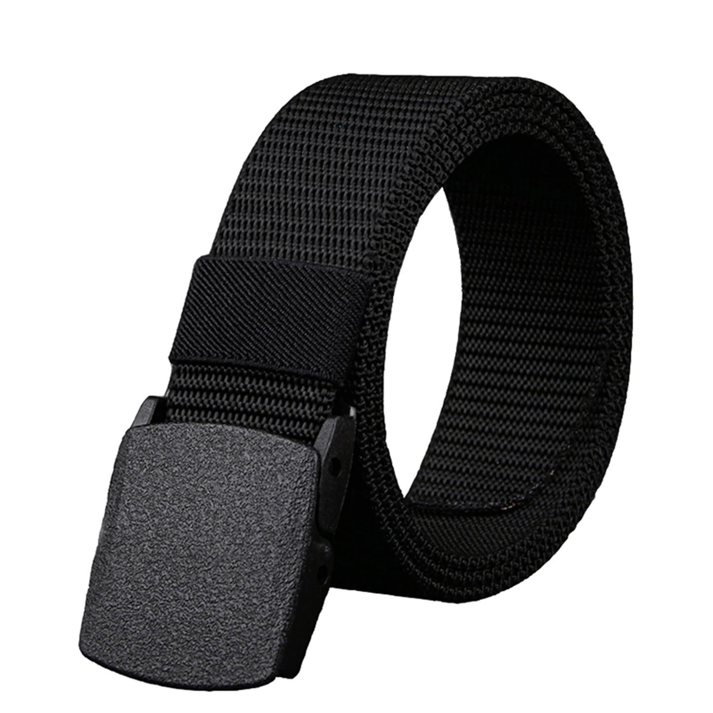 Unisex Nylon Tactical Belt – Non-Metal Buckle, Adjustable Fit