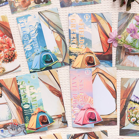 Creative Tent Stickers Instagram Handmade Diary Decoration Materials Peaceful Pleasures Health and Wellness