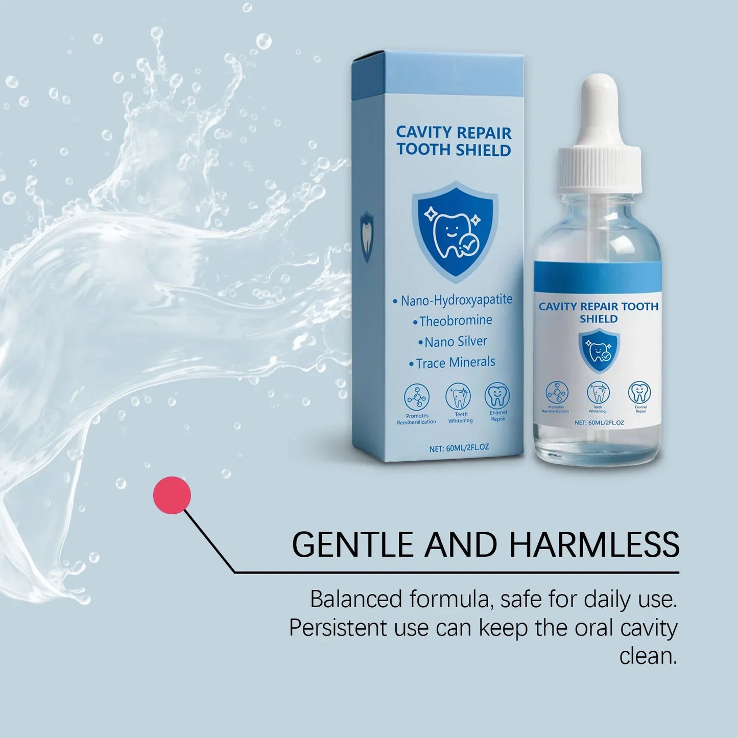 60ml Teeth Whitening Polish & Enamel Repair Gel | Oral Care