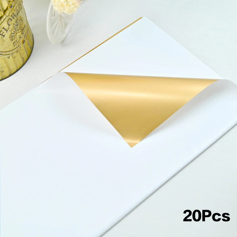 20Pcs Waterproof Two-Sided Floral Wrapping Paper 58×58cm