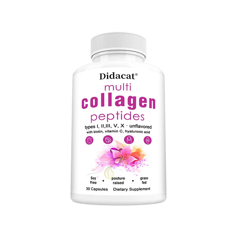 Multi-Collagen Peptides – Skin, Hair, Nail & Joint Supplement