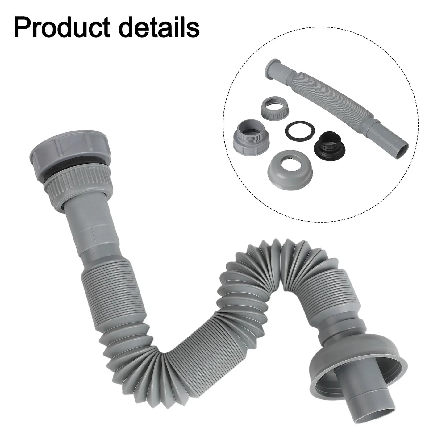 Expandable Sink Drain Pipe 32/45/56mm | ABS Connecting Hose