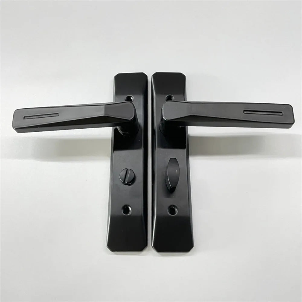 Keyless Bathroom Door Handle Lock – Single Tongue Metal Security