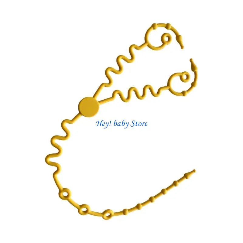 2-in-1 Silicone Pacifier Chain Strap & Teether Link Anti-Lost Pacifier Clip Strap Peaceful Pleasures Health and Wellness