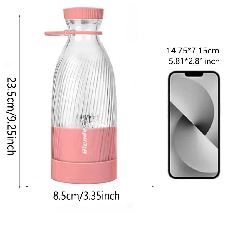 Food-grade 6-blade juicer - Portable fruit and vegetable home juicer - Eco-friendly fruit and vegetable mixing cup Peaceful Pleasures Health and Wellness