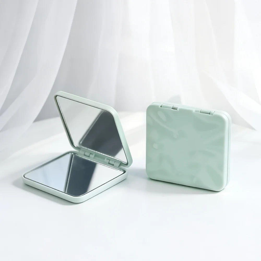 Double-Sided Folding Makeup Mirror | French Retro Water Ripple