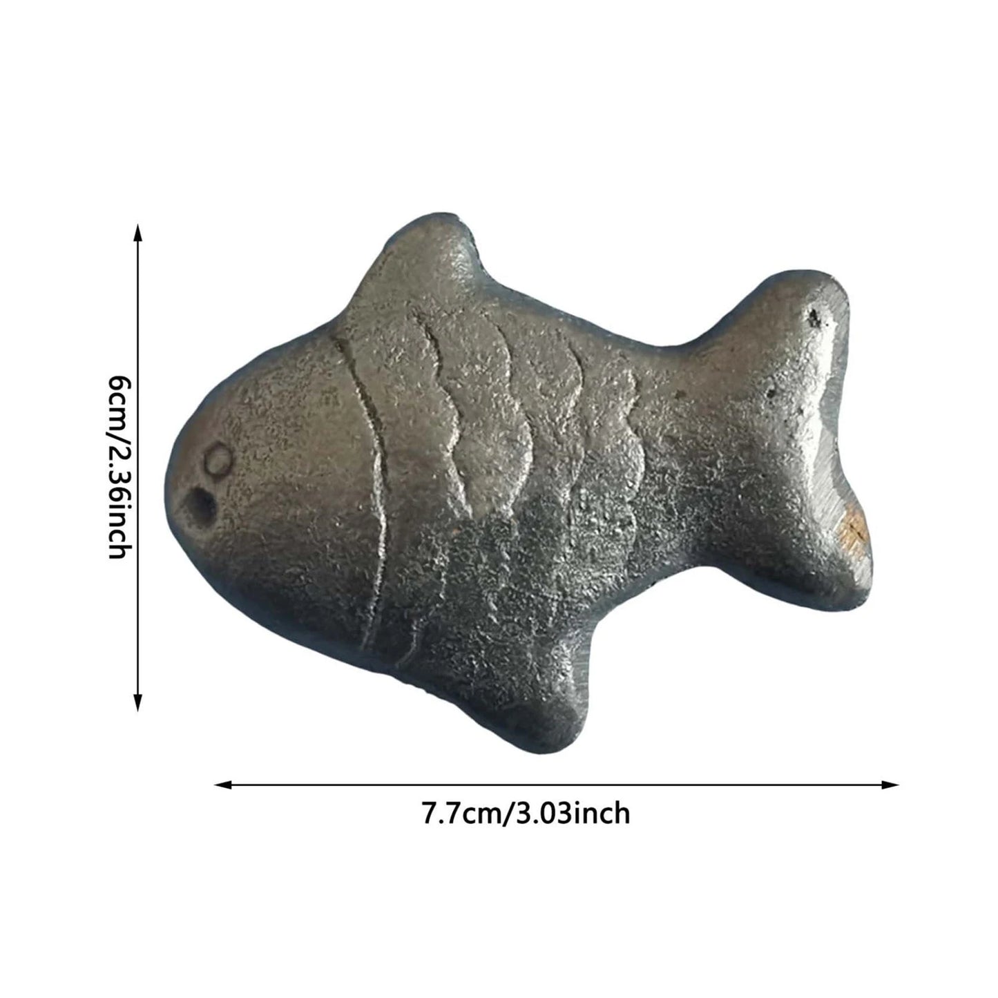 Vintage Cast Iron Fish Ornament Double-Sided Fish Sculpture Gifts for Women Birthday Christmas Peaceful Pleasures Health and Wellness