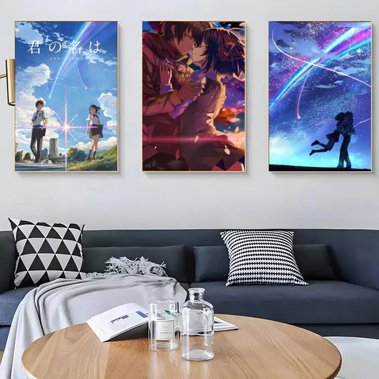 Your Name Anime Canvas Wall Art Poster | Unframed Print Anime Canvas Poster Peaceful Pleasures Health and Wellness