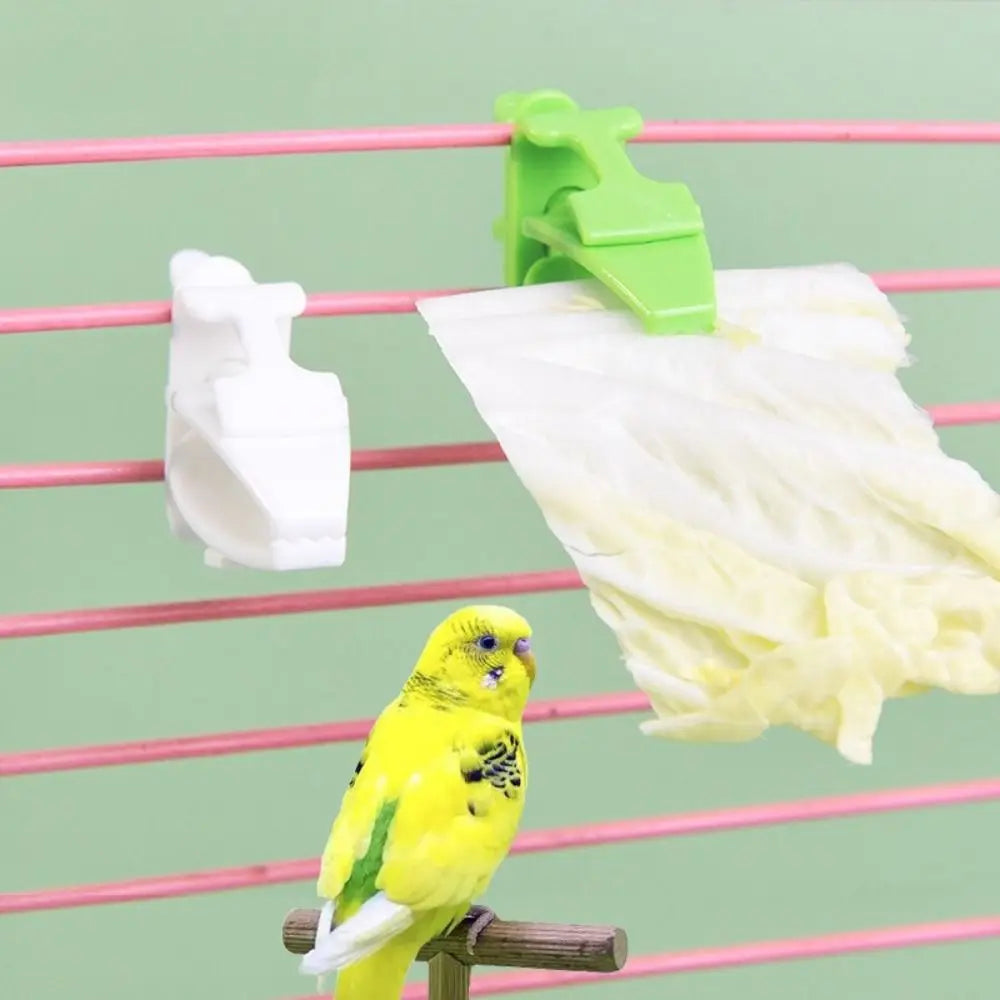6-Pack Parrot Bird Cage Food Clips – Fruit & Vegetable Holder
