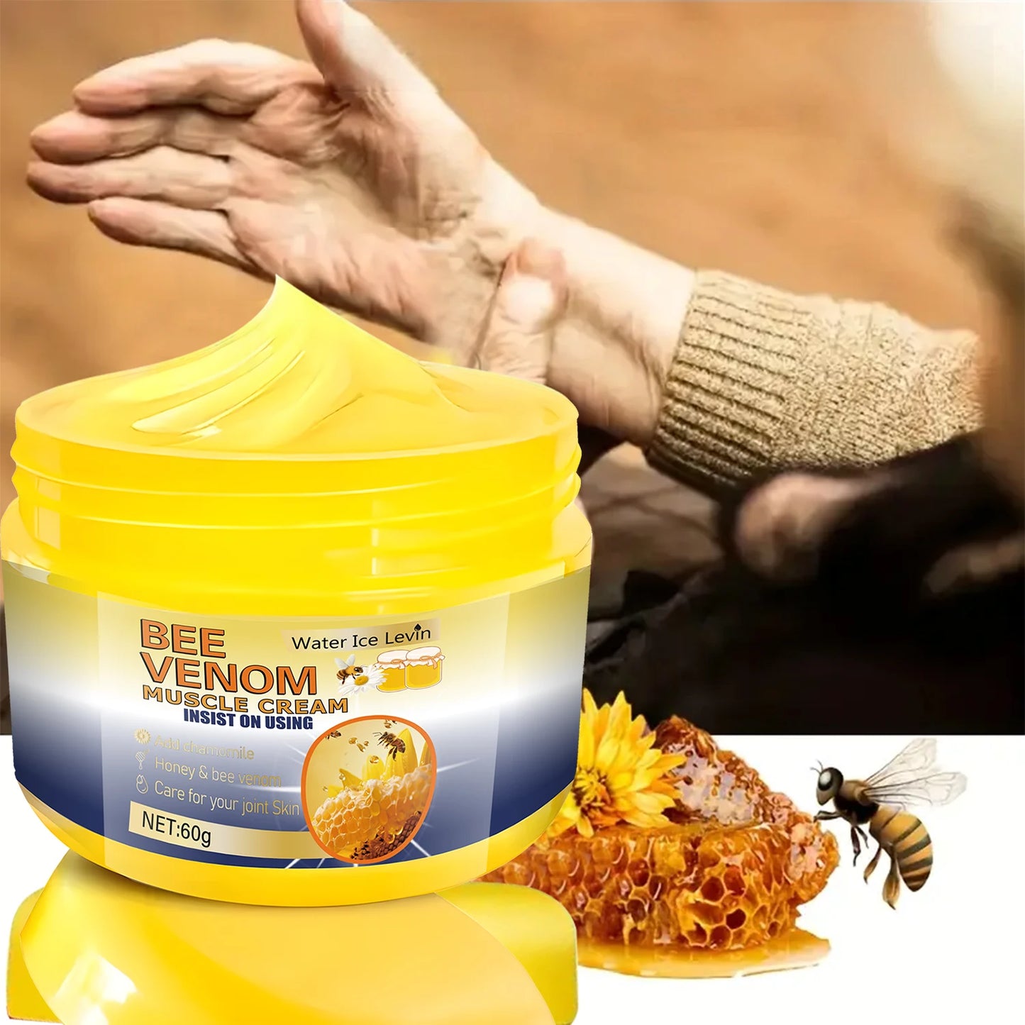 Cooling & Warming Muscle Cream | Bee Venom, Hyaluronic Acid & Magnesium Muscle & Body Cream Peaceful Pleasures Health and Wellness