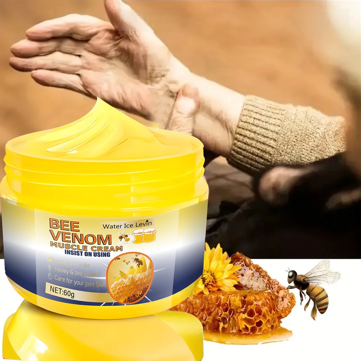 Cooling & Warming Muscle Cream | Bee Venom, Hyaluronic Acid & Magnesium Muscle & Body Cream Peaceful Pleasures Health and Wellness