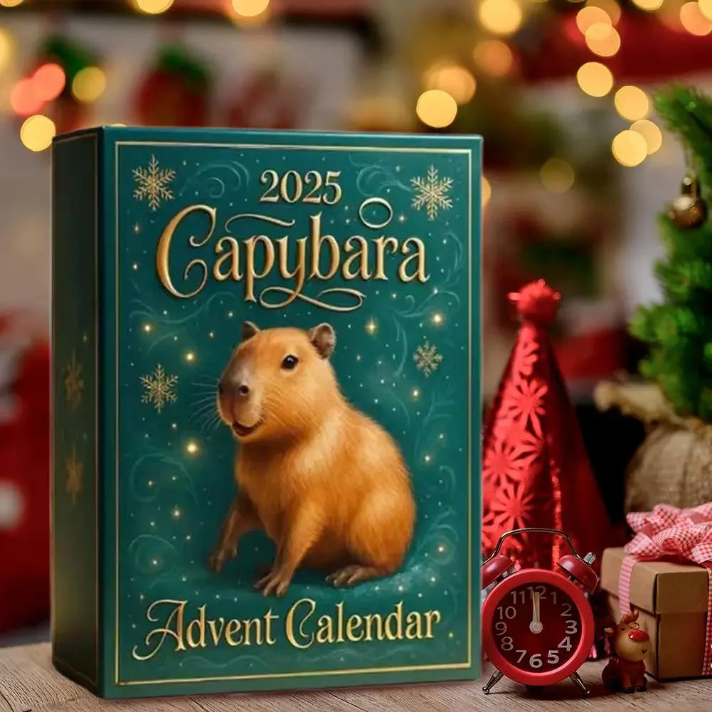 Capybara Advent Calendar Count Down to 2025 Christmas Calendar Capybara Tree Pendant 24 Days Acrylic Ornament Party Favor Peaceful Pleasures Health and Wellness