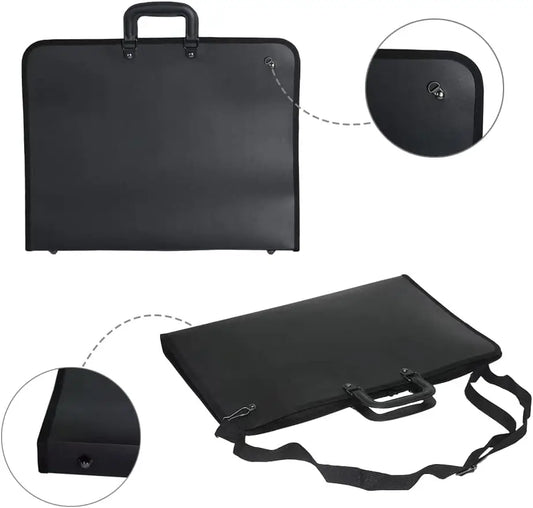 A3 Artist Portfolio Carrying Case | Art Storage Folder Bag Artist Portfolio Case Peaceful Pleasures Health and Wellness
