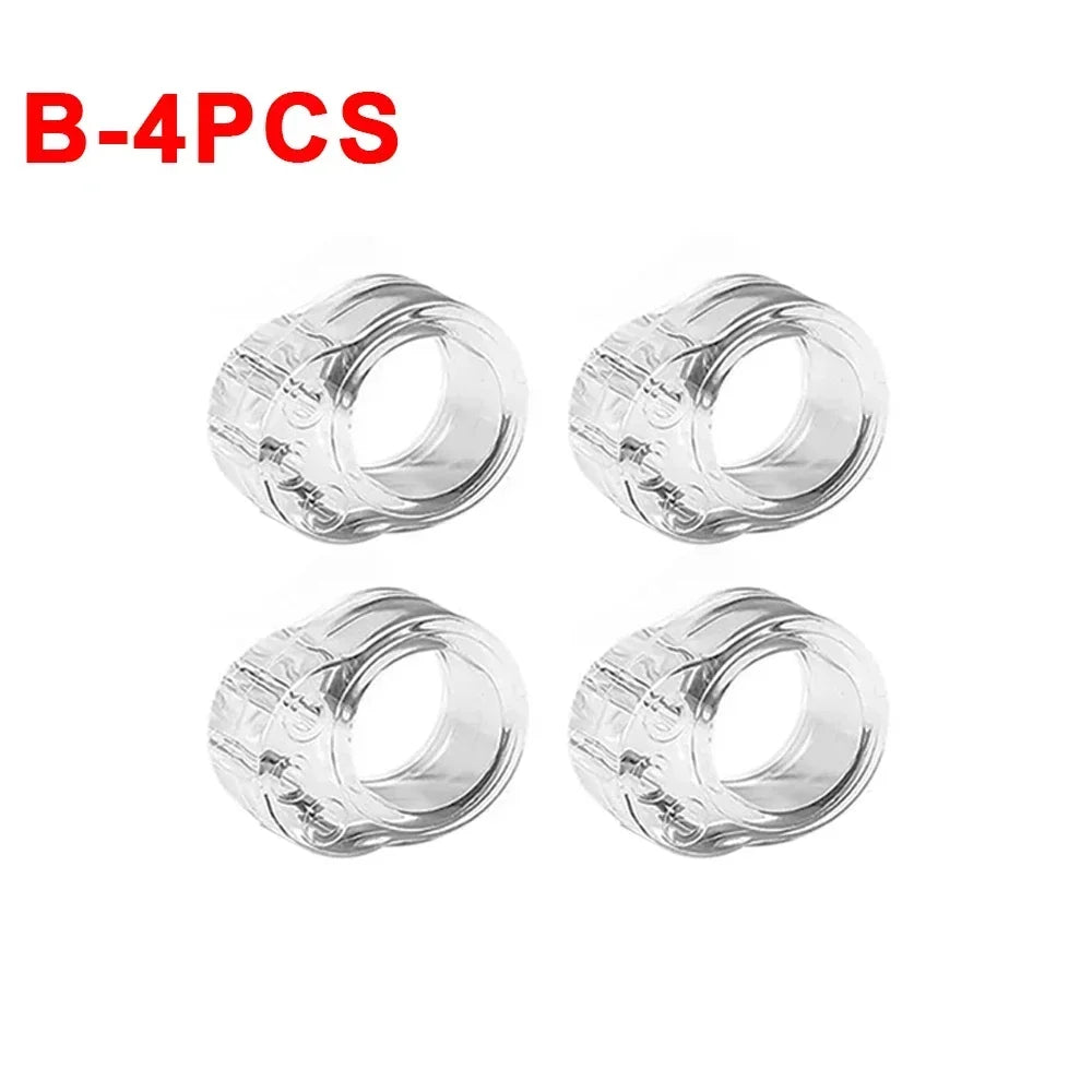 Transparent PVC Door Knob Wall Protector & Stopper 4/8 Pcs