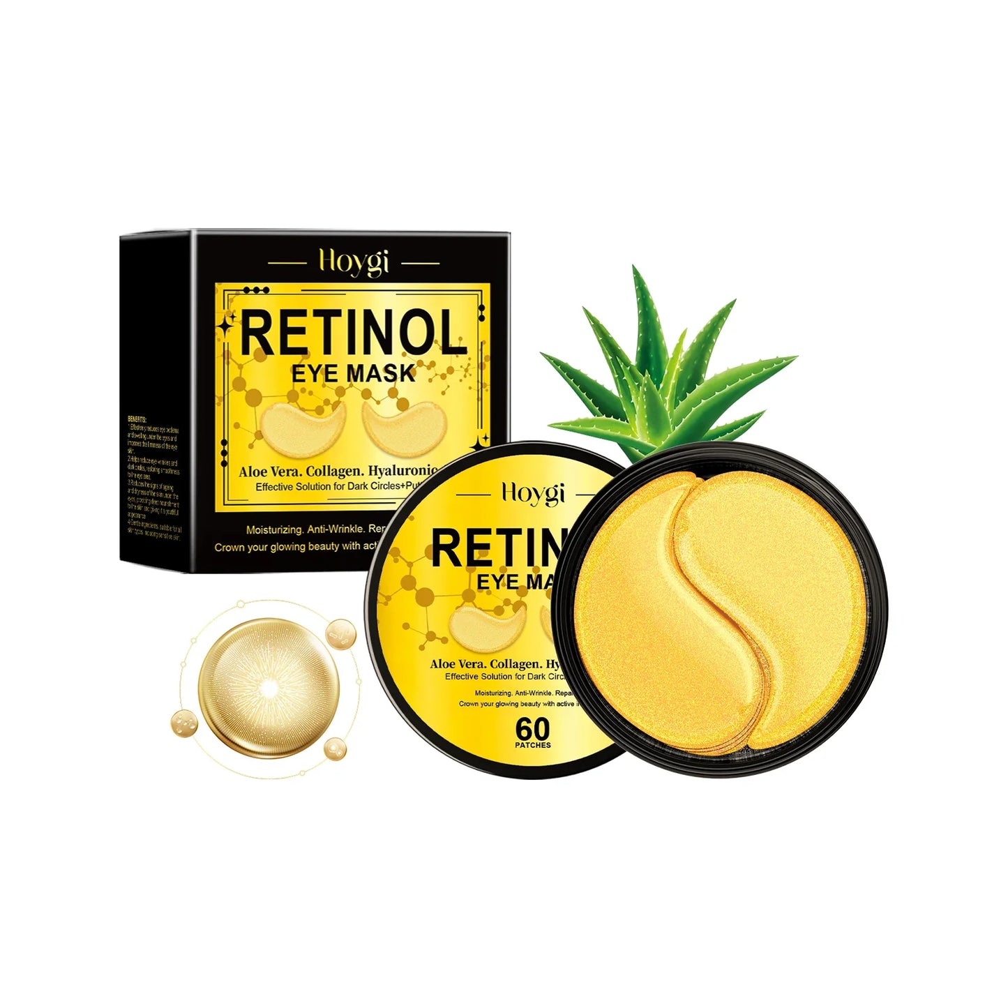 Hoygi Retinol Under Eye Patches – Dark Circles & Firming