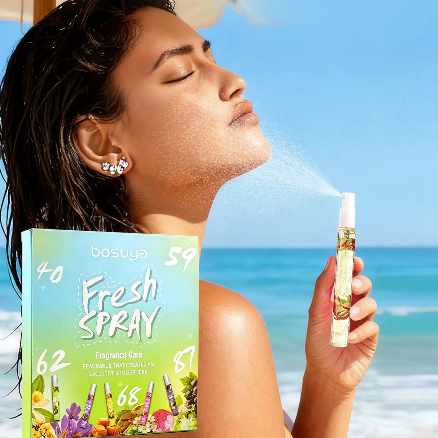 5-Piece Floral & Fruity Perfume Gift Set – Alcohol Free, Unisex