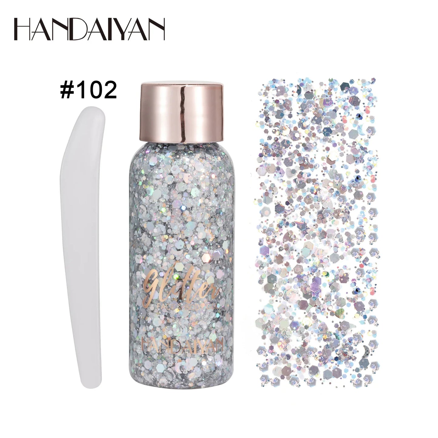 HANDAIYAN 9-Shade Glitter Gel for Face, Body, Hair & Nails