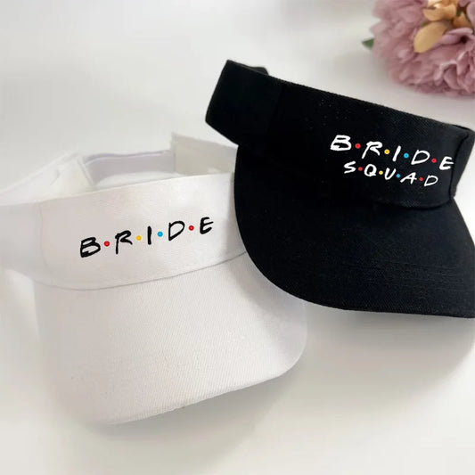 Bride Squad Visor Hat | Bachelorette Party Bridesmaid Gift Bridal Party Visor Peaceful Pleasures Health and Wellness