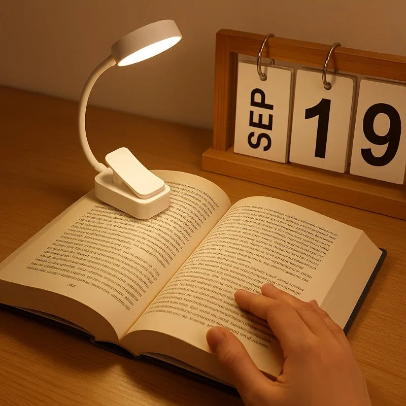USB Reading Light – 3 Color Modes Eye-Care LED Book Lamp