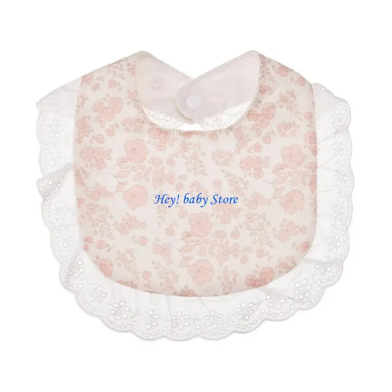 Baby Teething Drool Bib with Bowknot Headband – Soft Cotton