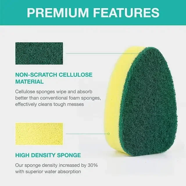 7-Piece Dish Wand Sponge Refill Set | Soap Dispensing Scrubber