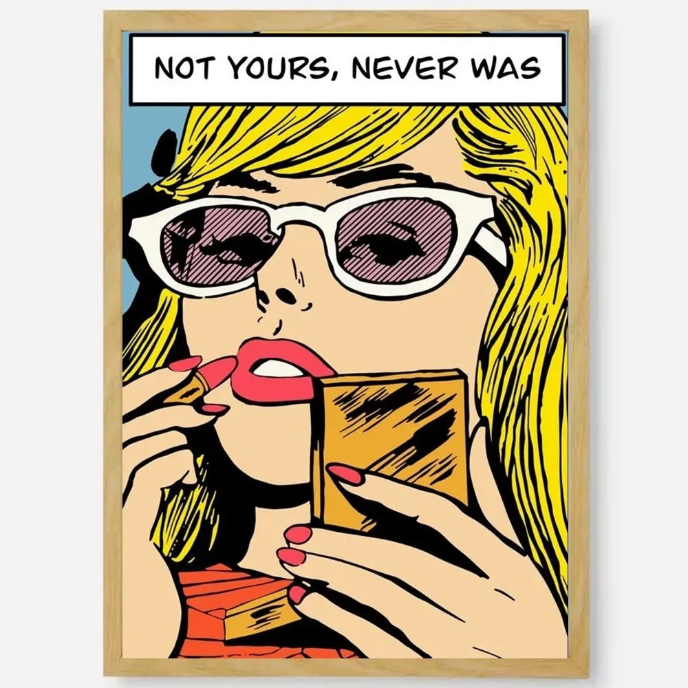 Abstract Pop Roy Lichtenstein Poster HD art sticky wall waterproof home living room bedroom bar aesthetic decoration Peaceful Pleasures Health and Wellness z15 15X20cmNoframe