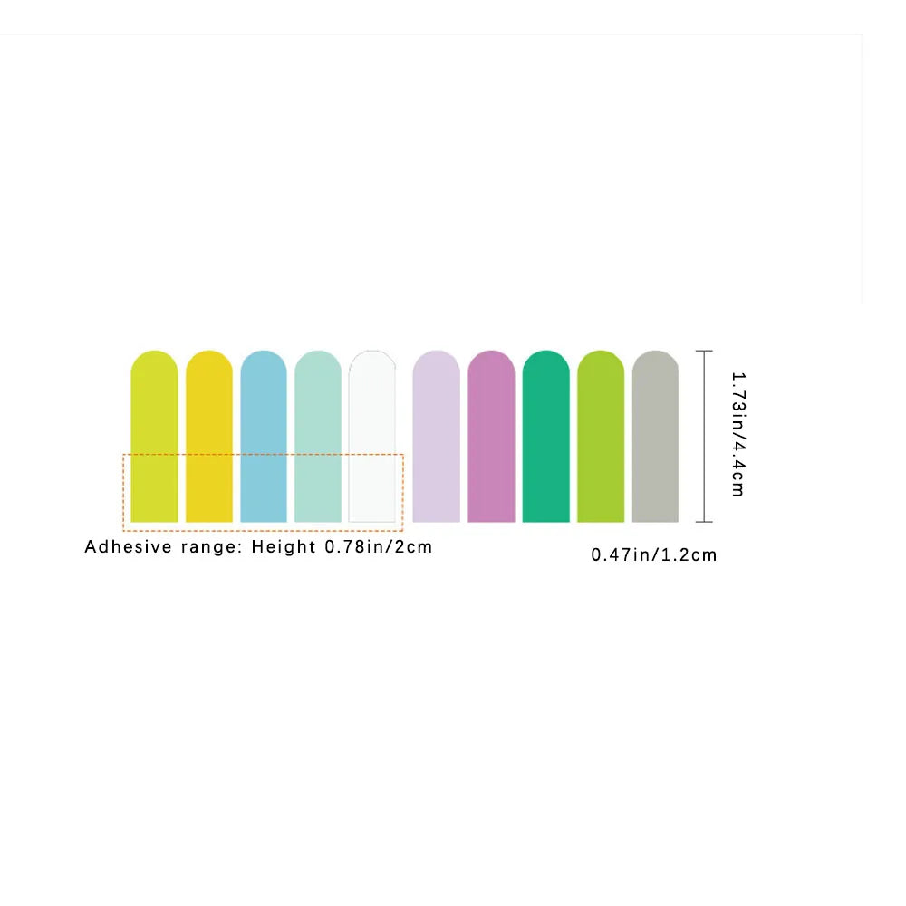100 Sheets Japanese Minimalist Semi Transparent PET Index Sticky