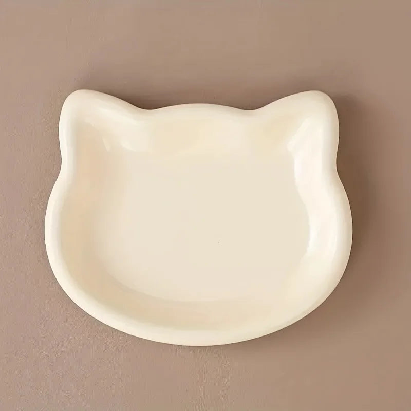 4-Color Cat Food Bowl – Whisker-Friendly Dish for Small Cats