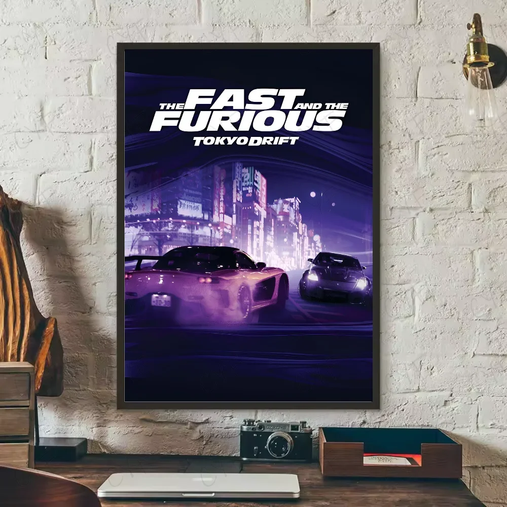 Poster classic movie F-Fast and Furious Poster HD art sticky wall waterproof home living room bedroom bar aesthetic decor Peaceful Pleasures Health and Wellness z6 20x30cm