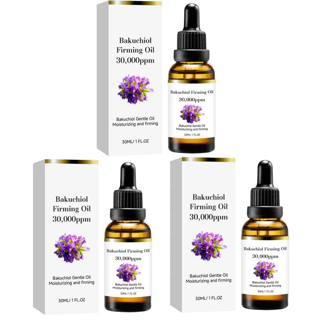 30ml Bakuchiol Pure Concentrated Plant Face Oil Firming Lifting Anti Aging Moisturizing Hydrating Smoothing Nourishing Oil Peaceful Pleasures Health and Wellness 3PCS