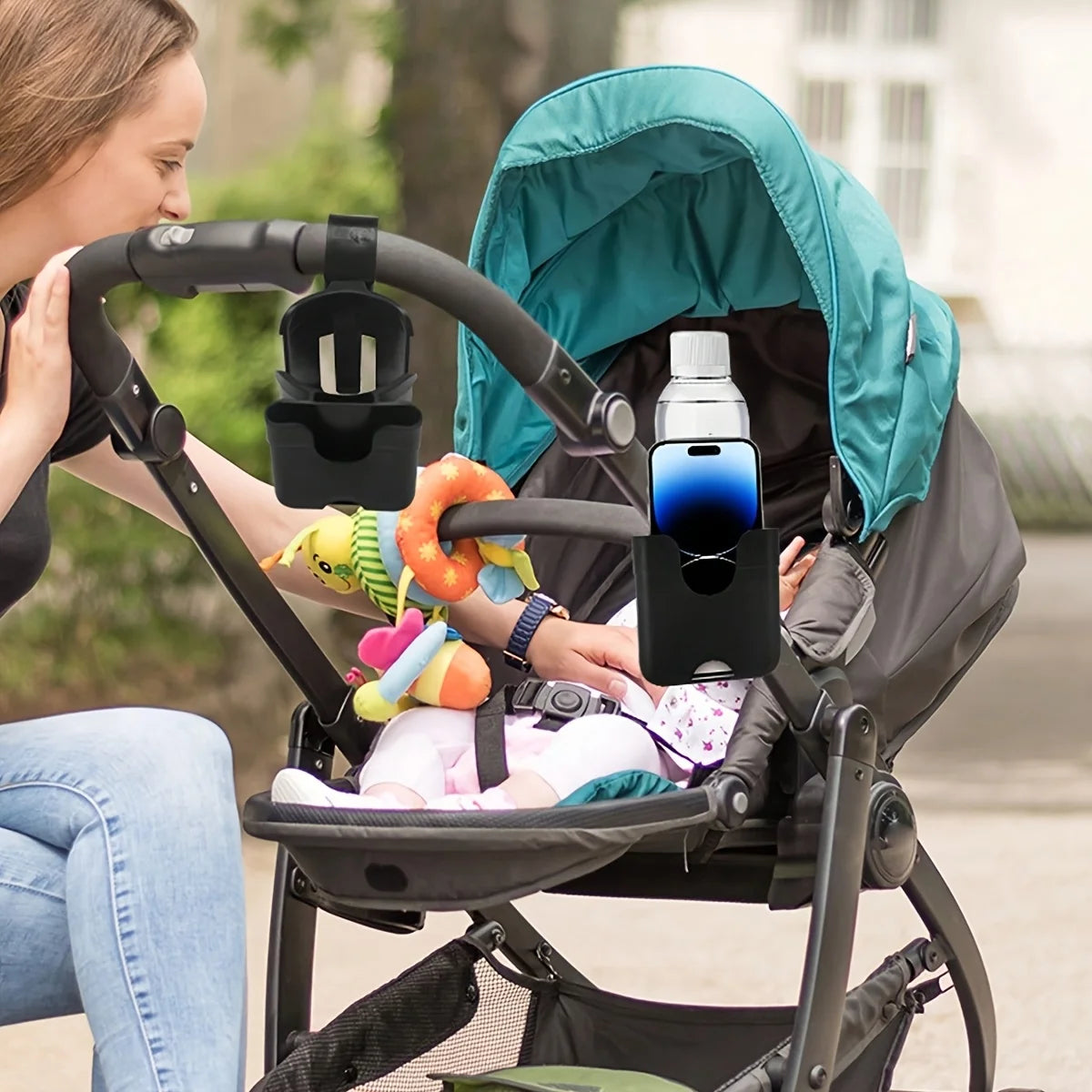 2-in-1 Universal Stand Suitable Stroller Cups Phone Holders