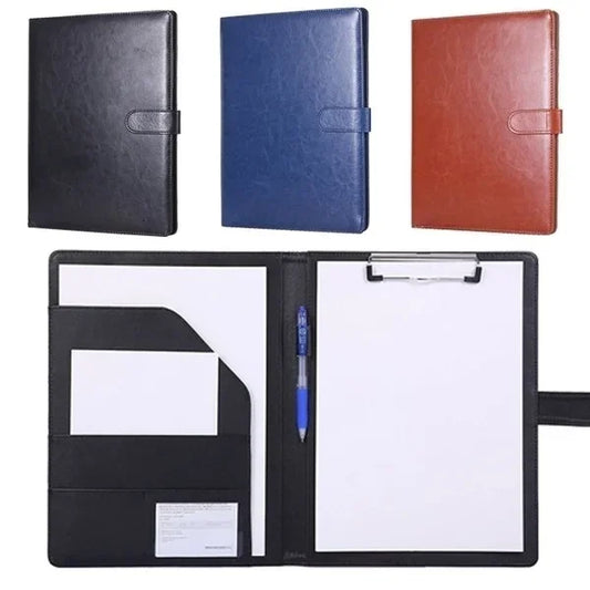 A4 Leather Conference Folder | Business File & Contract Organizer Leather Conference Folder Peaceful Pleasures Health and Wellness