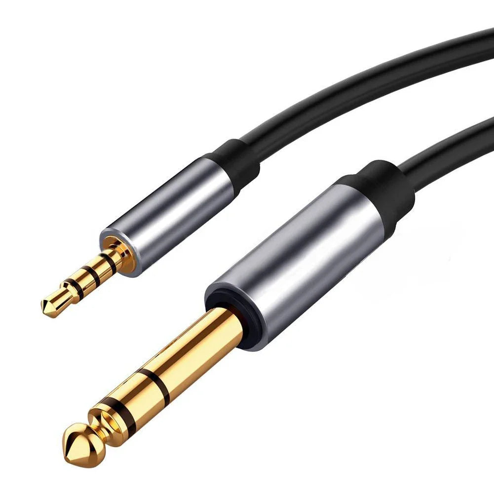 3.5mm to 6.35mm Stereo TRS Audio Cable – AUX Adapter 1M–3M