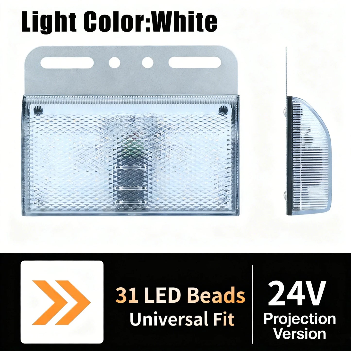 12V-24V 31-LED Side Marker Light | Truck Trailer Turn Signal