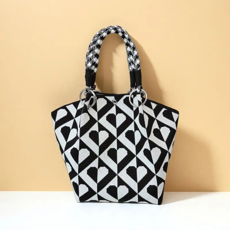 Women's Vintage Knit Tote Bag | Lightweight Travel Handbag