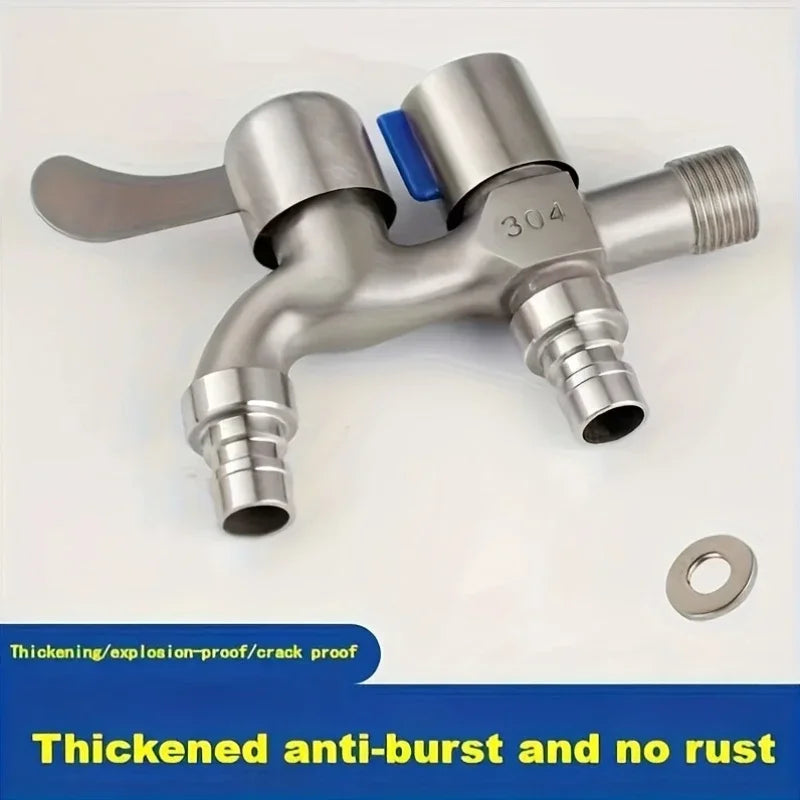 YANKE G1/2 Washing Machine Faucet | Dual-Outlet Tap