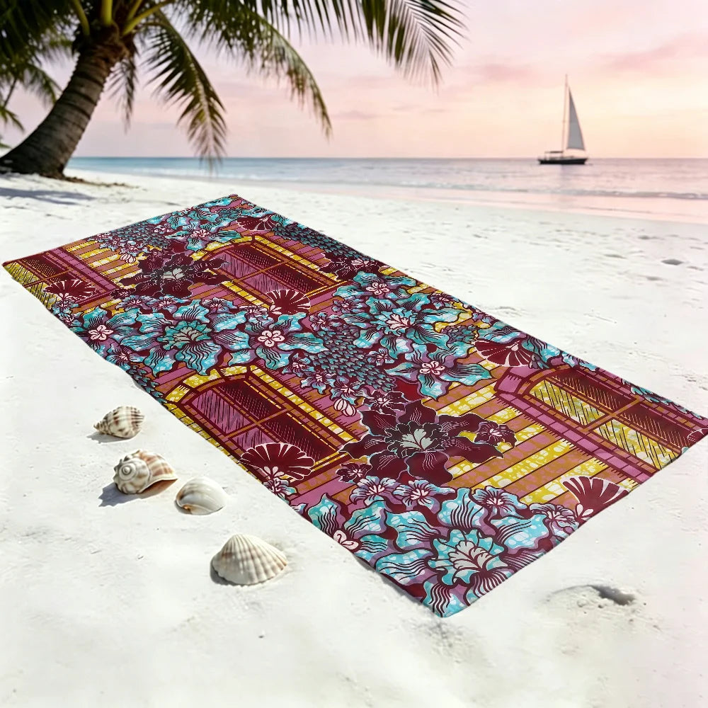 Large Quick-Dry Microfiber Beach Towel | Travel Gym Camping Microfiber Beach Towel Peaceful Pleasures Health and Wellness