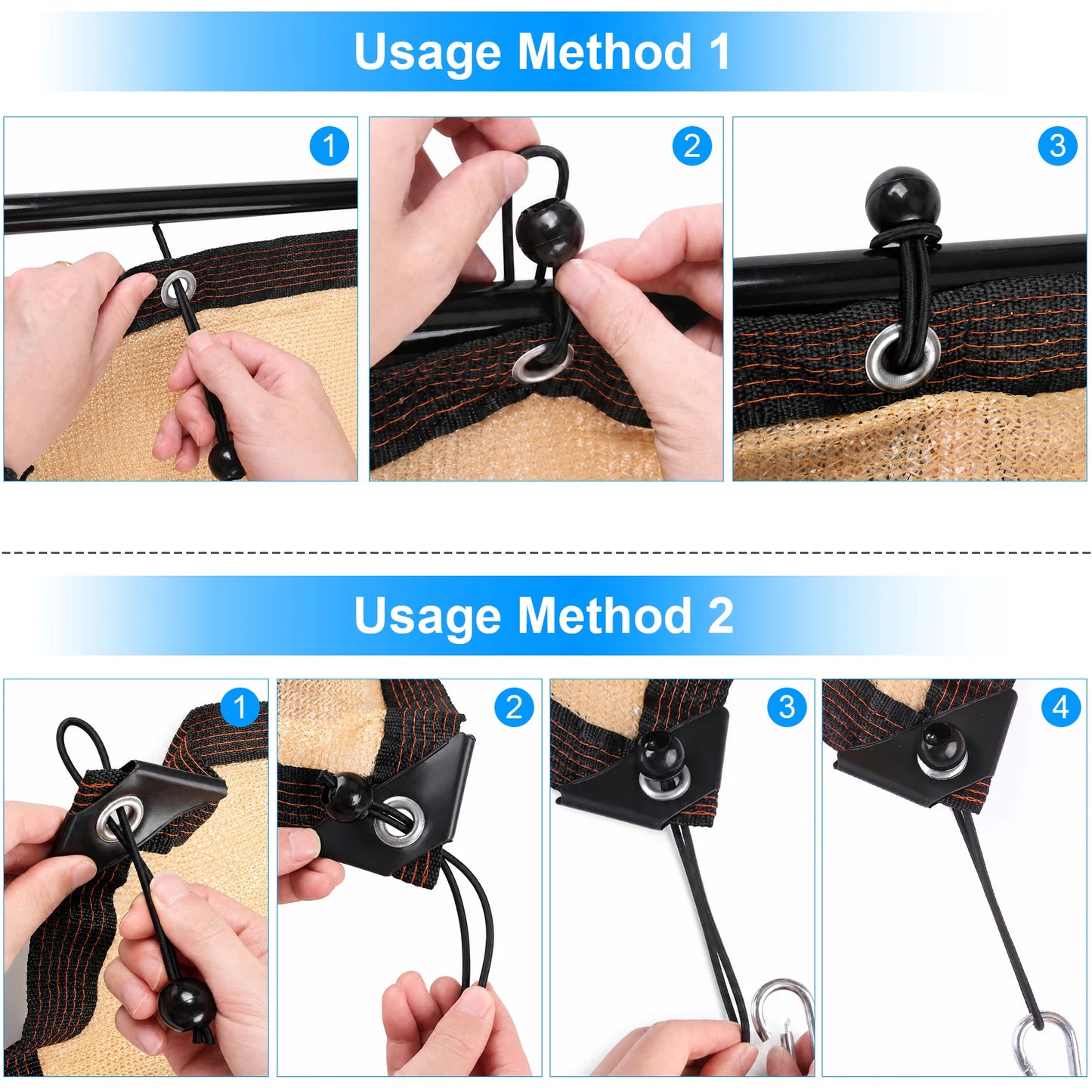 Outdoor Elastic Ball Rope Bungee Cords Portable Tent Fixing Tarpaulin Awning Canopy Heavy Duty Tarp Tie Down for Shelter Cargo Peaceful Pleasures Health and Wellness