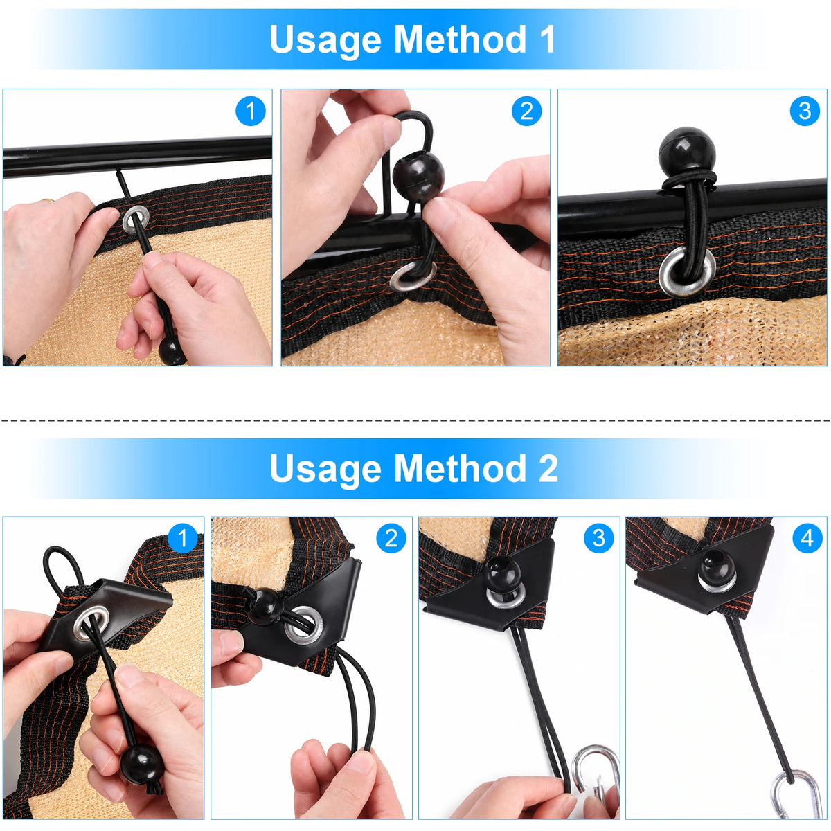 Outdoor Elastic Ball Rope Bungee Cords Portable Tent Fixing Tarpaulin Awning Canopy Heavy Duty Tarp Tie Down for Shelter Cargo Peaceful Pleasures Health and Wellness