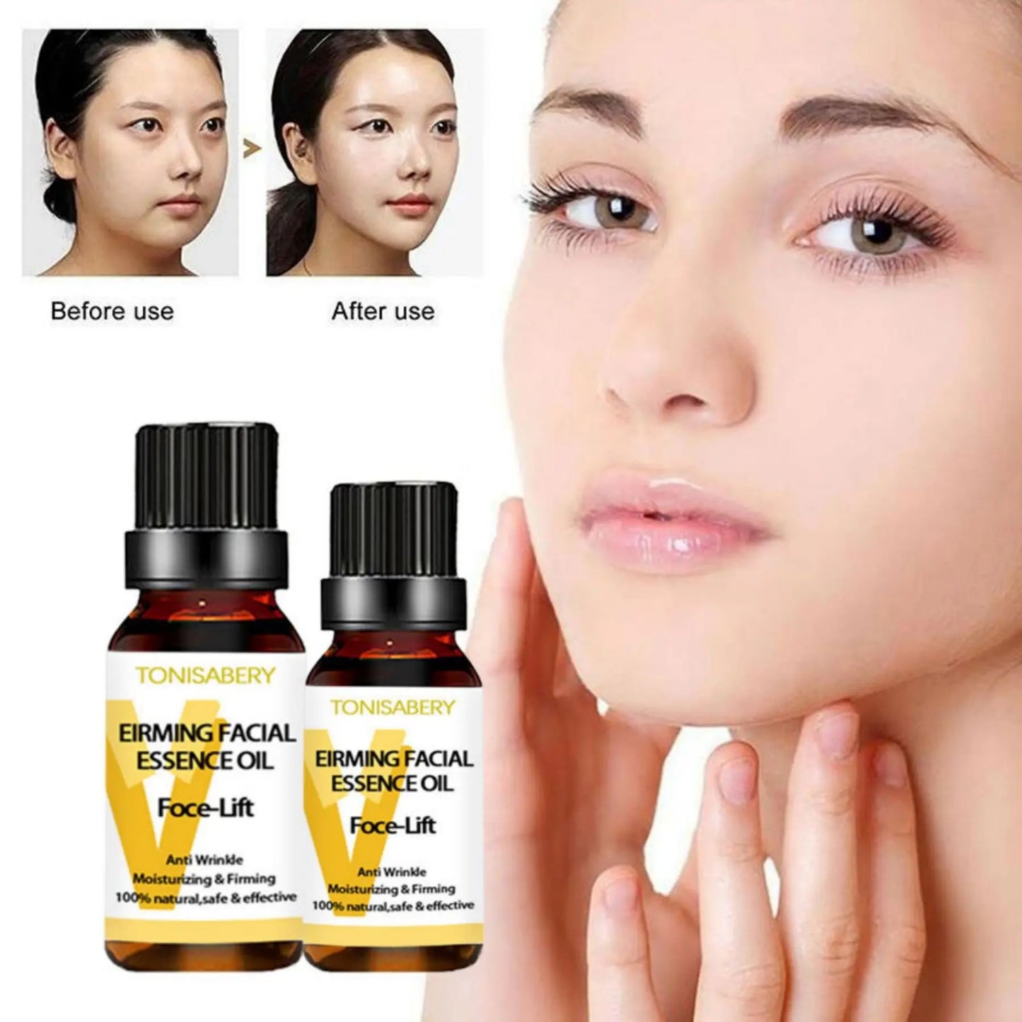 Anti Wrinkle Essence Instant Slimming Face Oil V Face Essential Oils Lifting Firming Thin Nourish Powerful Facial Skin Care Peaceful Pleasures Health and Wellness