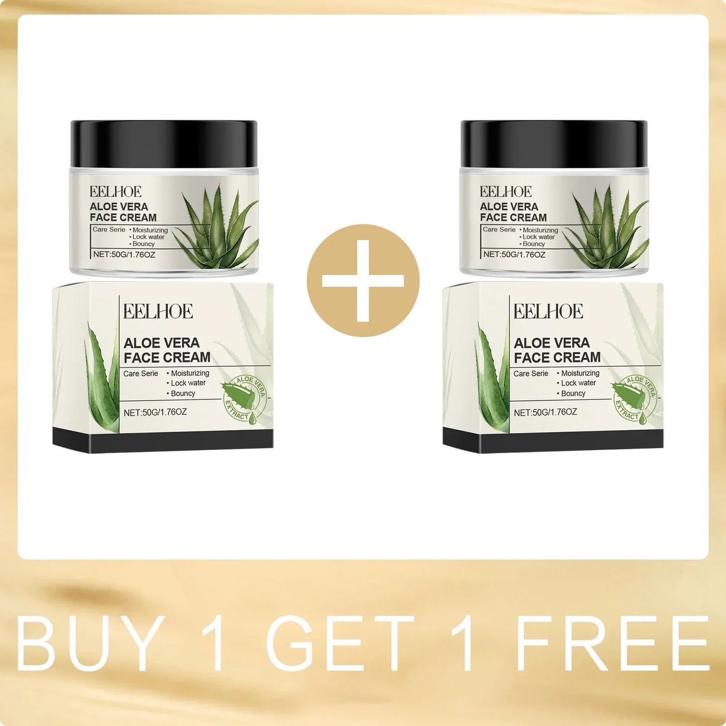 EELHOE Aloe Vera & Vitamin E Hydrating Face Cream 50g Peaceful Pleasures Health and Wellness Buy 1 for 1 Free