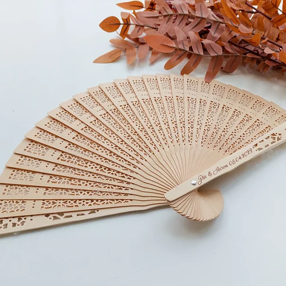 Personalized Wooden Hand Fan | Wedding & Bridal Party Favor
