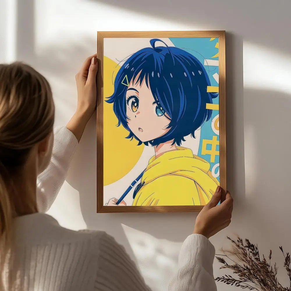 Anime W-Wonder Egg Priority Poster HD Self Adhesive Waterproof Wall Art Ideal for Home Office Dorm Bedroom Great Gift Peaceful Pleasures Health and Wellness White7 40X50cmNoframe