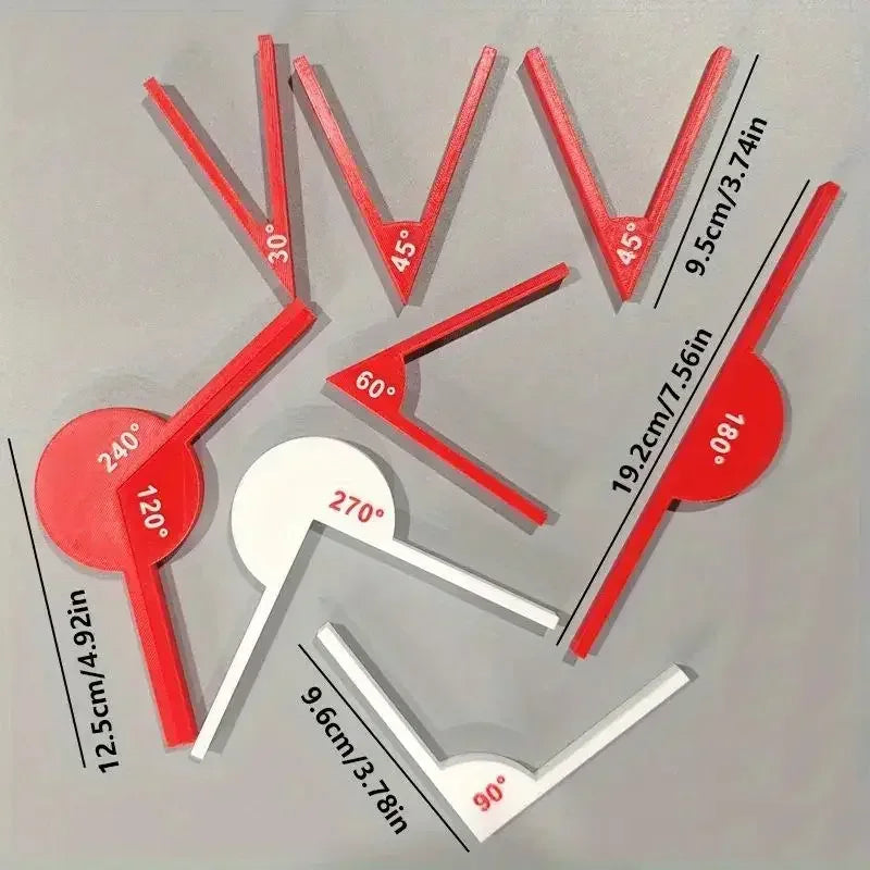 Geometric Angle Ruler Set 2 or 5 Pcs – Math Teaching Tool