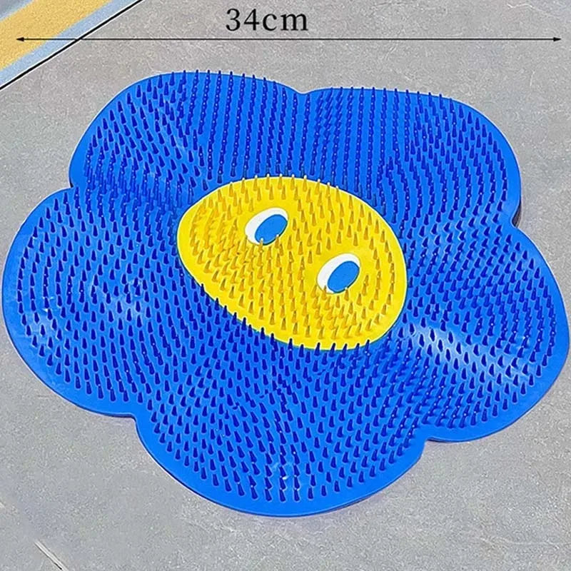 Flower Silicone Foot Scrub Mat – Non-Slip Shower Massage Pad