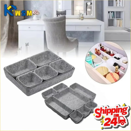 8-Piece Felt Drawer Organizer Set | Desktop & Home Storage Drawer Organizer Set Oasis Select
