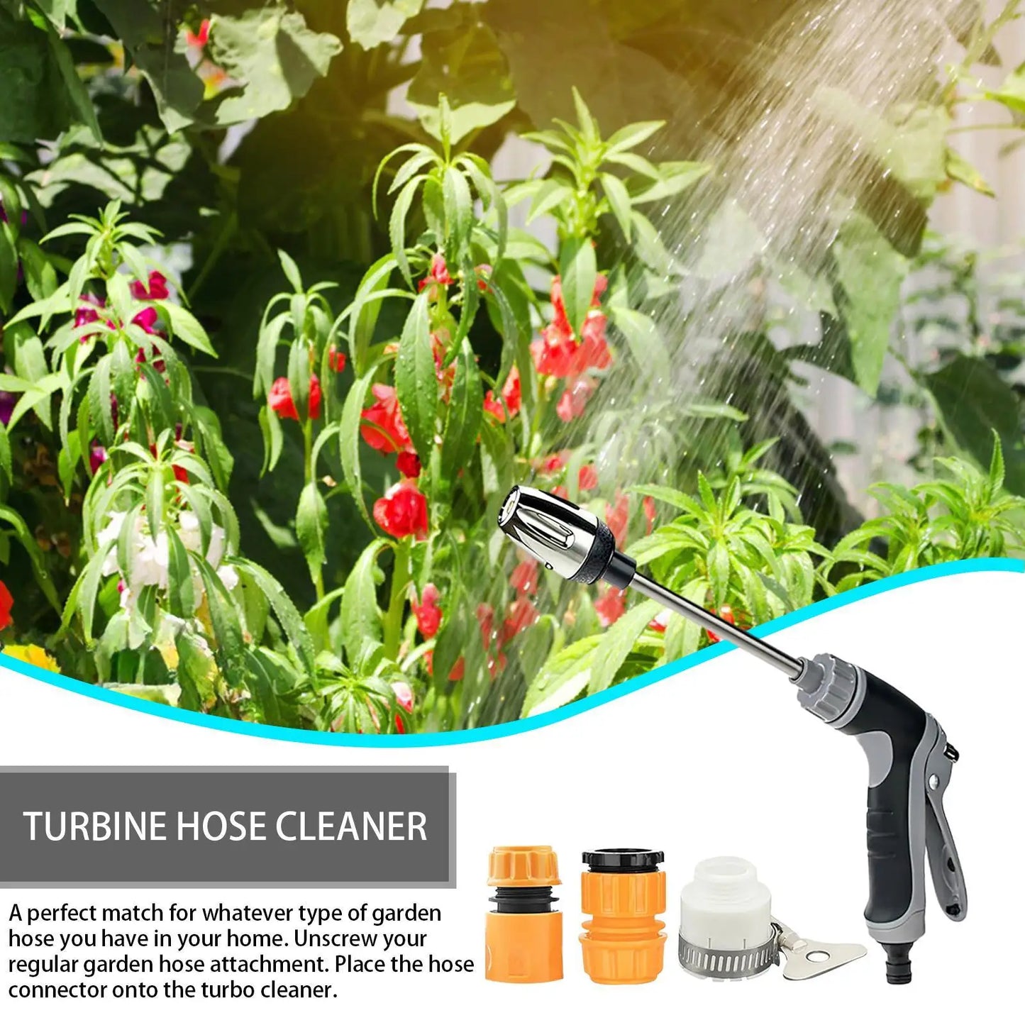 High Pressure Garden Hose Nozzle Sprayer | Car Wash & Lawn