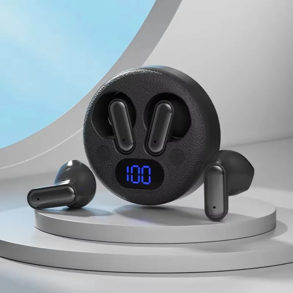 In-Ear Design Wireless Bluetooth Headphones Short-stem Design LED Display Bluetooth Sleep Headphones Long Battery Life Peaceful Pleasures Health and Wellness Black