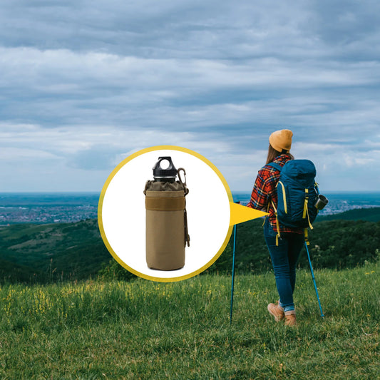 Sports Water Bottles Pouch Bag Comfortable Carrying Water Mug Holder Suitable for Cycling Climbing Peaceful Pleasures Health and Wellness Black